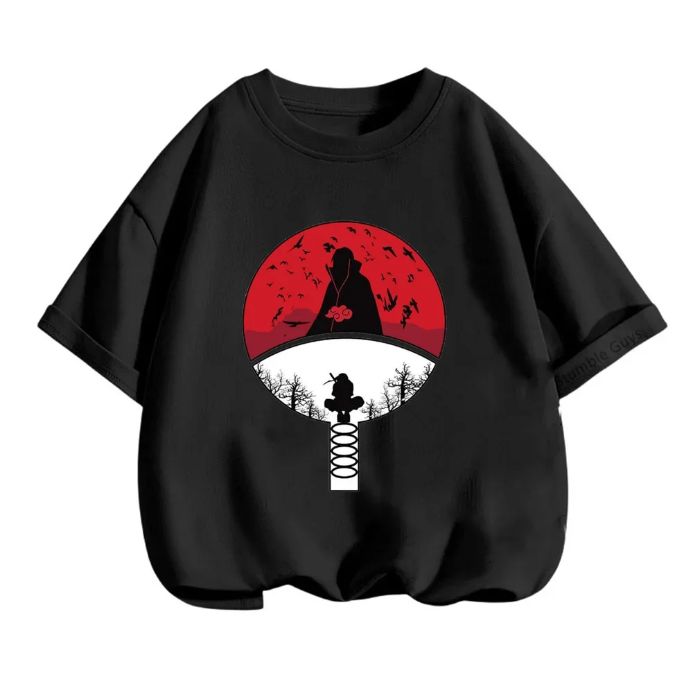 Детская футболка с надписью Narutos модная одежда для мальчиков и девочек Yuzhi Bo Sasuke