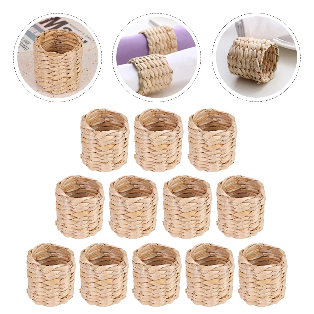 

Соломенное кольцо для еды, новинка, кольца для салфеток, украшения для обеденного стола, держатель, домашние тканые Держатели