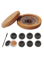 cocktail smoking set whiskey smoker kit with 8 different natural fruit wood smoky shavings flavor drink smoker kit with wood lid