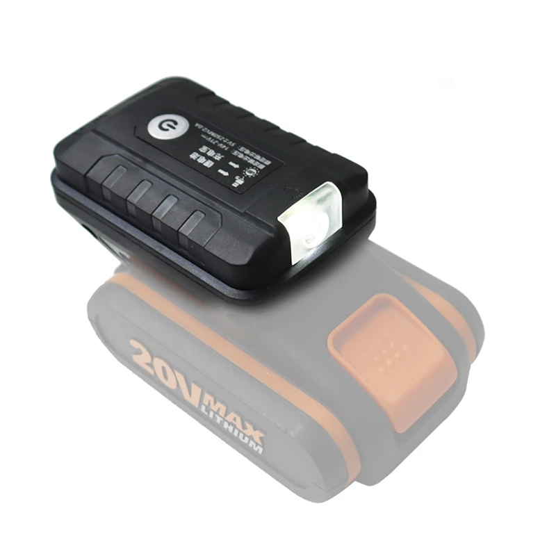 Адаптер для лампы фонарик USB-зарядное устройство Worx Orange 4 контакта разъем 20 в