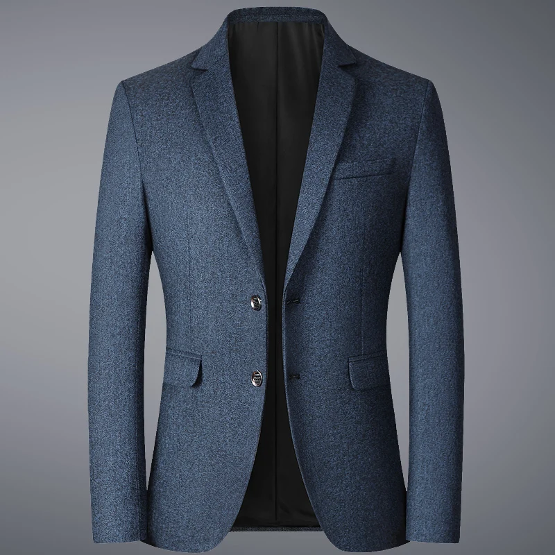 

2023 высококачественный красивый мужской Премиум новый мужской осенне-зимний Простой Модный деловой костюм для отдыха пальто для мужчин среднего возраста