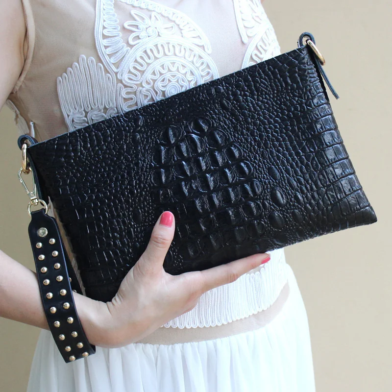 

2023 Alligator Genuine Leather Crocodile Hand Shoulder Bag Luxury Purses And Handbags Crossbody Bags For Women Designer Clutch