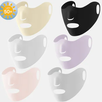 UPF50+ Ice Silk Mask: Women's Outdoor Sunscreen Mask Cycling Hunting Hiking Mask 1