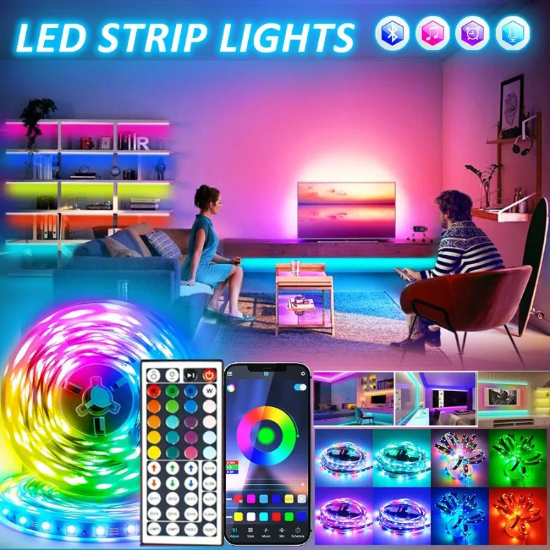 

5050 Led Strip 5V Ice Tape with Bluetooth Remote Control for TV Kitchen 5M 10M Led Lights for Colorful Children Room Decoration