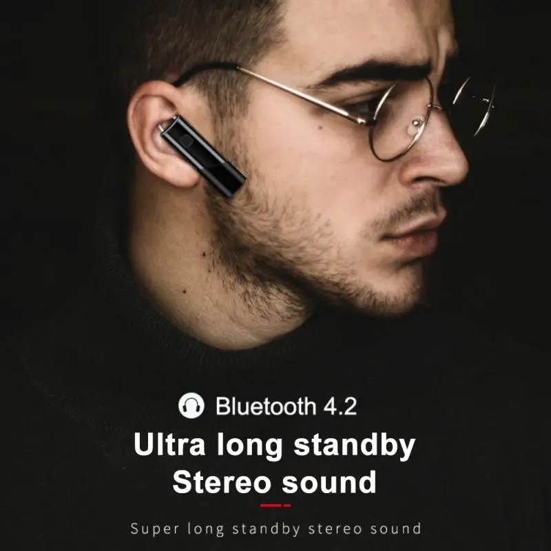 

Single-ear 4.2 Bluetooth Headset Hanging Ear Super Long Life Stereo HIFI Sports Wireless Bluetooth Headset
