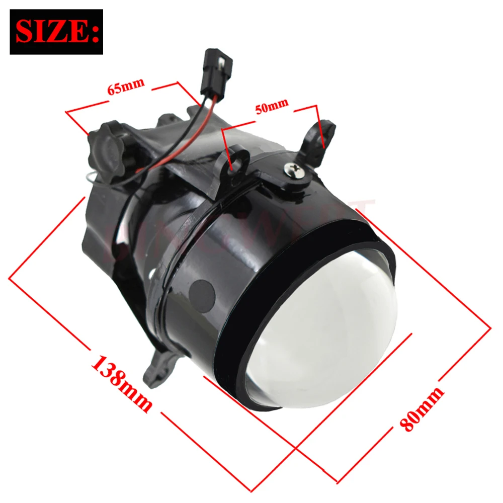 1Pair 3.0 Inch Adjustment Bracket Bi-Xenon Fog Light Waterproof Projector Lens H11 for J-eep Compass 2011-2017 Renegade BU 15-19 - купить по