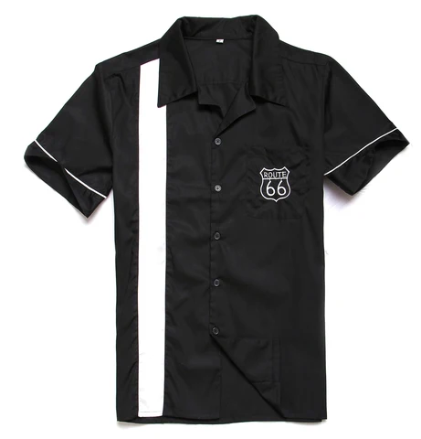 Мужская винтажная рубашка с вышивкой, черная или белая Повседневная дизайнерская рубашка в Западном ковбойском стиле с вышивкой, на пуговицах, в американском стиле