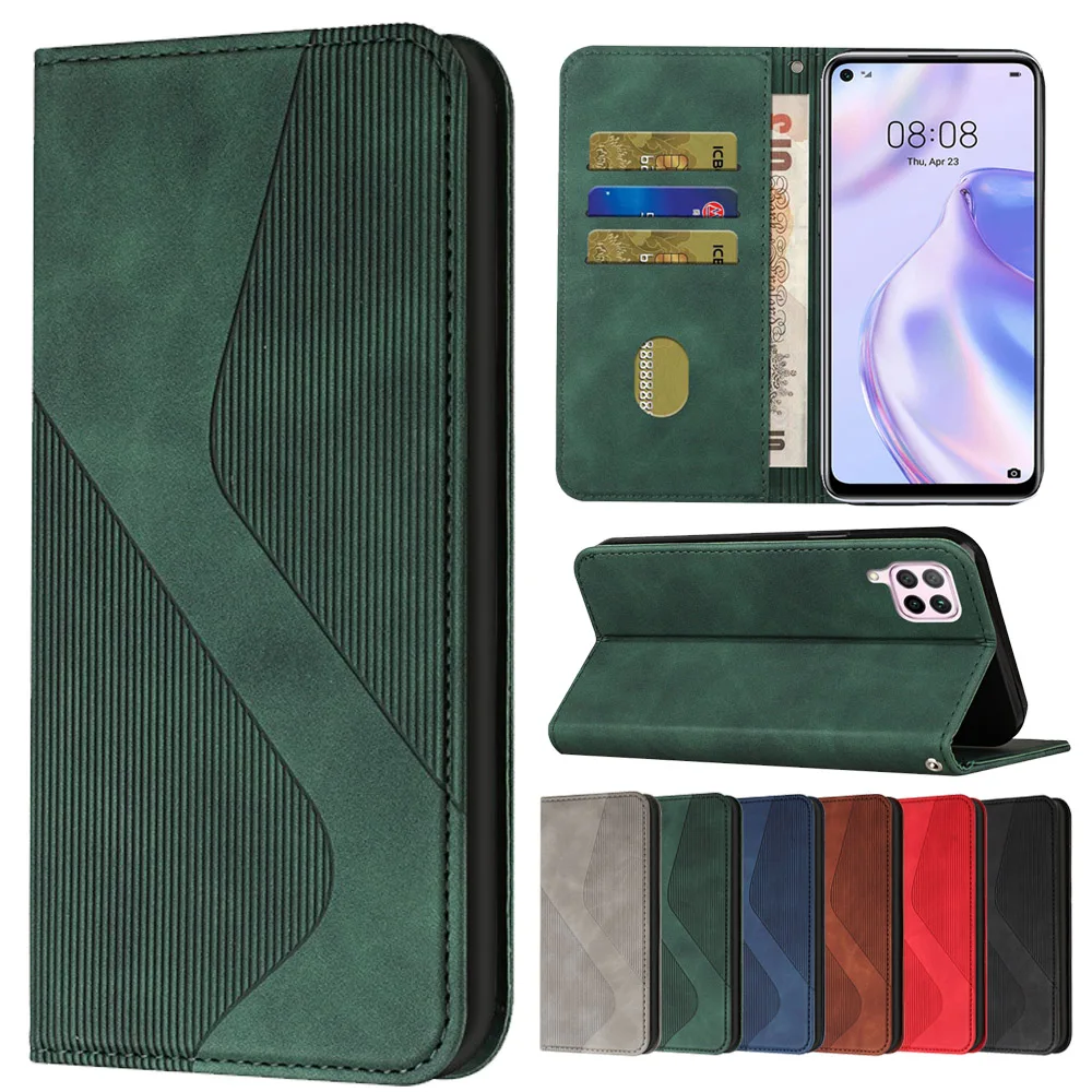 

Card Holder Leather Wallet Case for Huawei P40 P40 Pro P40 Lite P30 Lite P30 Pro Flip Cover for Huawei Y5P Y6P Y7P Honor 9S 9C