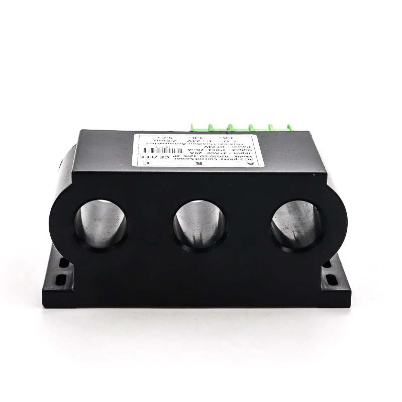 

split core ac low three-phase transducer hall effect sensor three phase current transmitter output 4-20ma