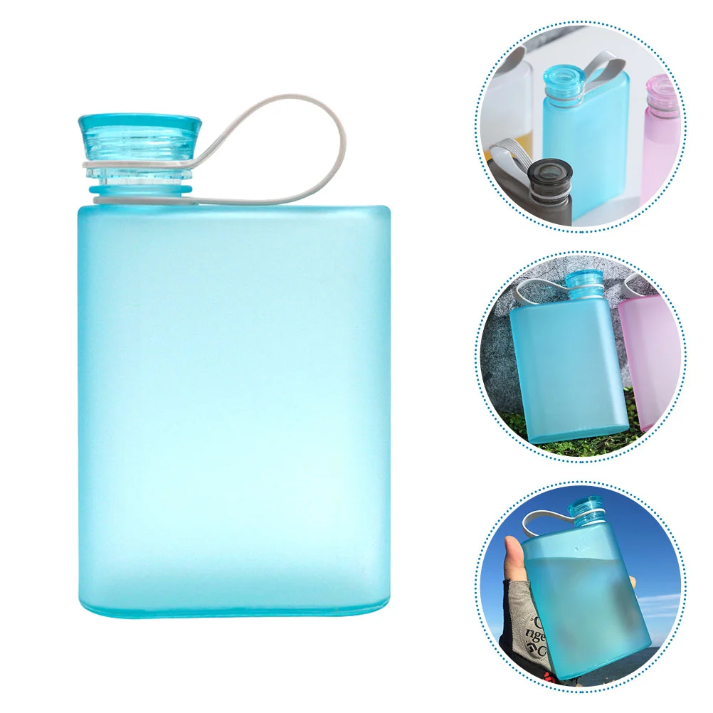 

Плоская фляга для воды фляжка для путешествий, портативная кружка для путешествий, многоразовый чайник для воды (380 мл)