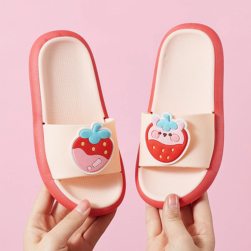 Children's Home Shoes Kids Cartoon Slippers For Girls Bathroom Slides Skidproof Indoor Shoes 2-10 Years Boys Beach Slippers Baby