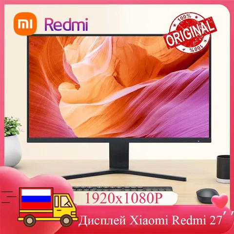 монитор компьютерный Xiaomi Redmi 27 '' RMMNT27NF,75 Гц, 6 мс, IPS-панель, разрешение 1080P, 1920x1080, для офиса и игр