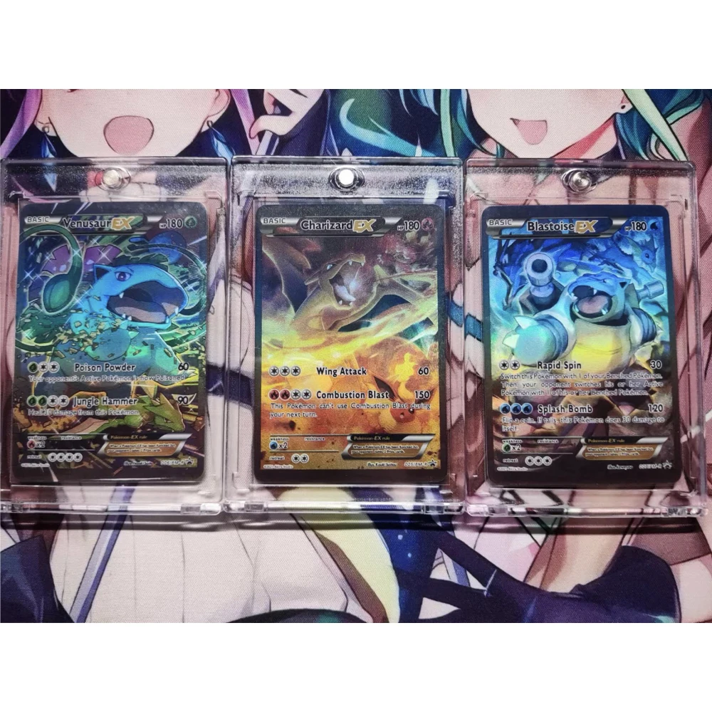 9 шт./компл. покромон флэш-карта Charizard blastise Venusaur Pikachu Классическая игра Аниме