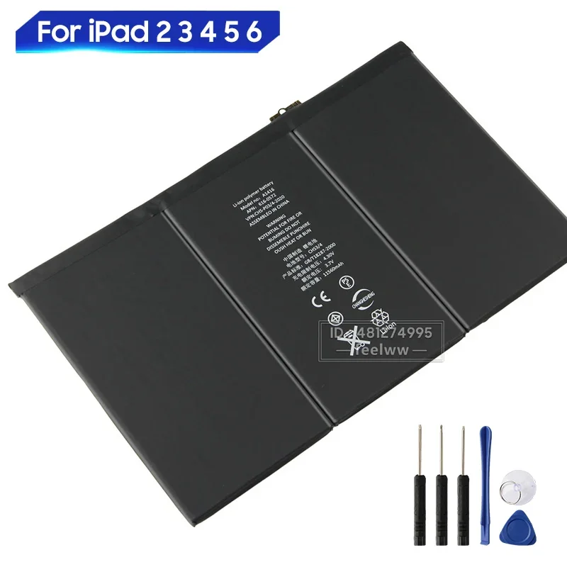 Фото Сменный аккумулятор для Ipad 2, 3, 4, 5, 6, Ipad Air 2 A1376 A1416 A1458 A1474 A1475 A1484 A1547 №1