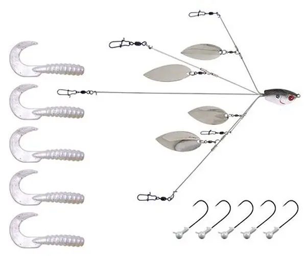 

Ultralight Flash Mob 5 Wire Fishing Spinnerbait Tennessee Shad