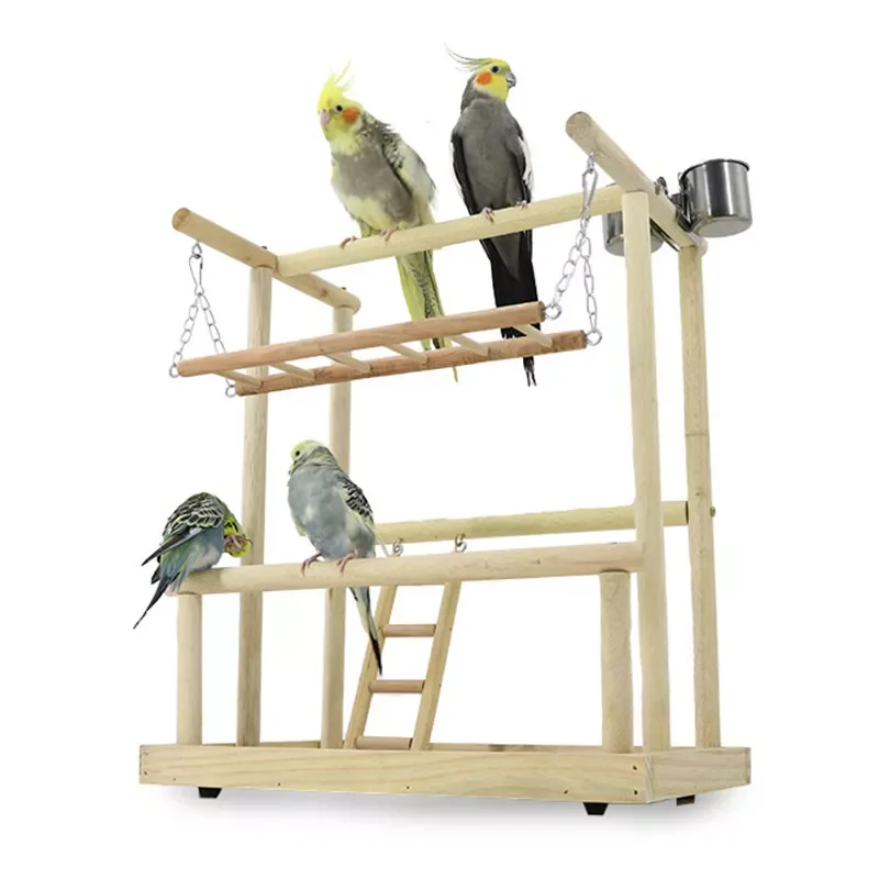

2023 Bird Perch Stand Toys Parrots Playstand Exercise Play Gym Feeder Exercise Activity Center For Bird Toy Parrot Conure Cockat