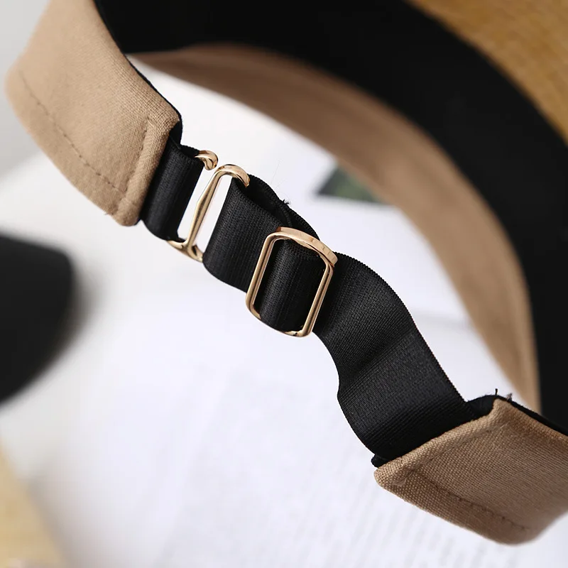 Summer Sun Protection Empty Top Hat Women's Fashion All-match Straw Hat Seaside Vacation Beach Sun Hat Trend