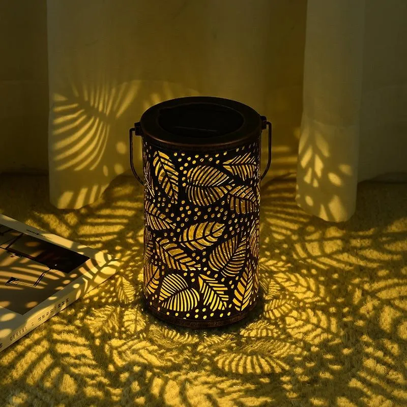 

Solar ambient light outdoor patio decorative lights villa garden landscape lights hollow light shadow waterproof hanging lights