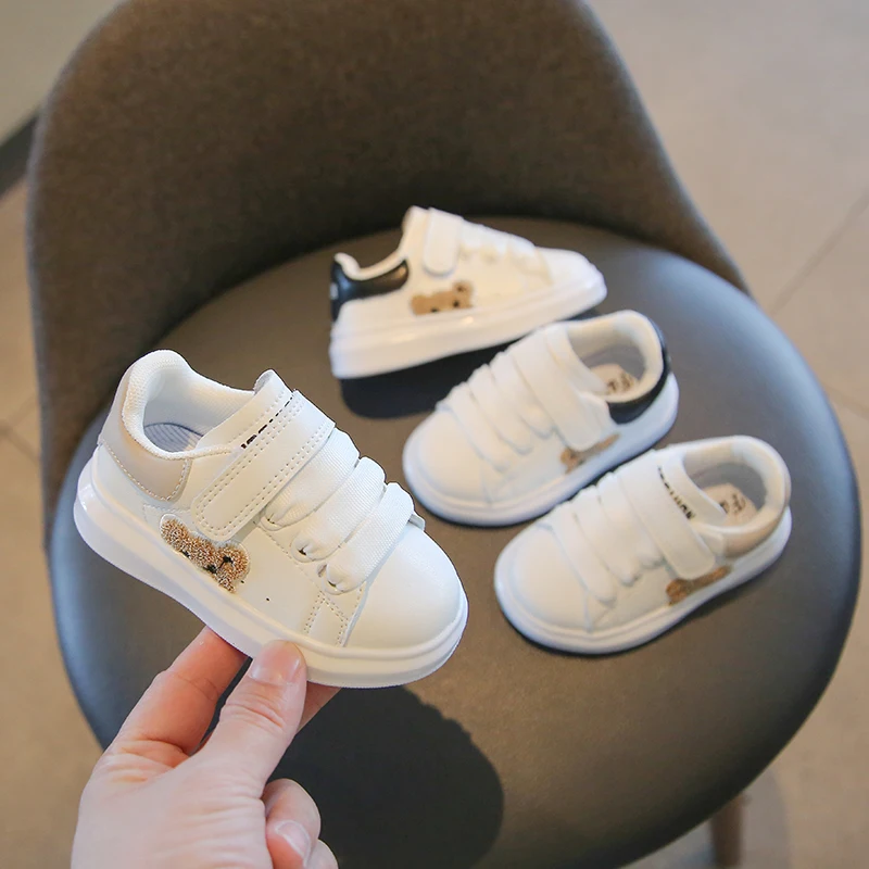 

Children's Sneakers Spring New Children's White Shoes Girls' Casual Shoes Baby Soft-soled Non-slip Toddler Fashion Sports Shoes