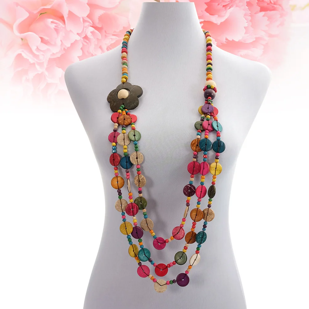 Многослойное ожерелье для женщин и девочек ювелирные изделия из ракушек