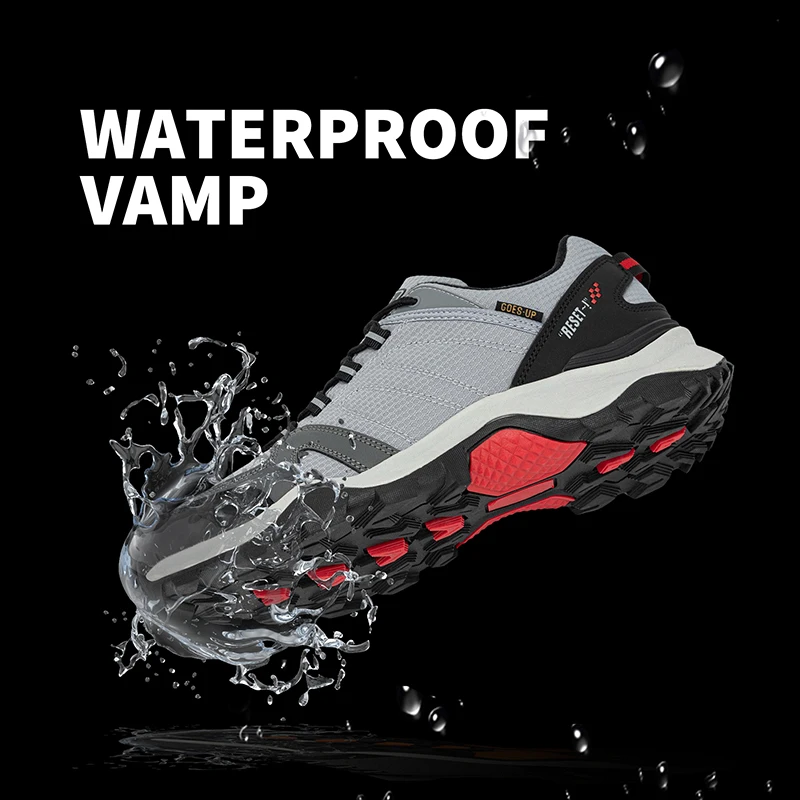 Baasploa 2023 Men Hiking Shoes Non-slip Sneaker Wear-resistant Outdoor Shoes Leather Waterproof Plus Size 41-50 Climbing Shoes