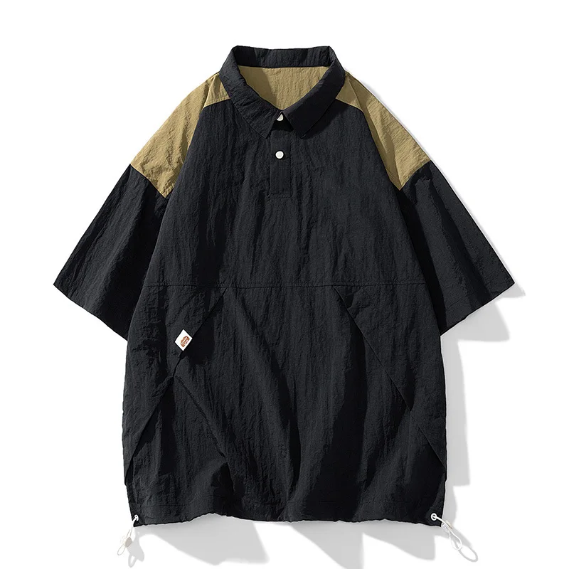 Летняя мужская футболка из тонкого ледяного шелка быстросохнущая с короткими