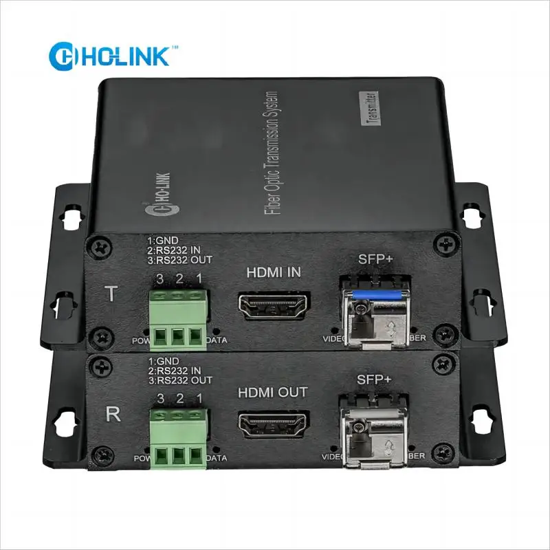 Волоконно-оптический конвертер ho-link 1-Ch 4K @ 30HZ RS232/RS485 Video Audio data