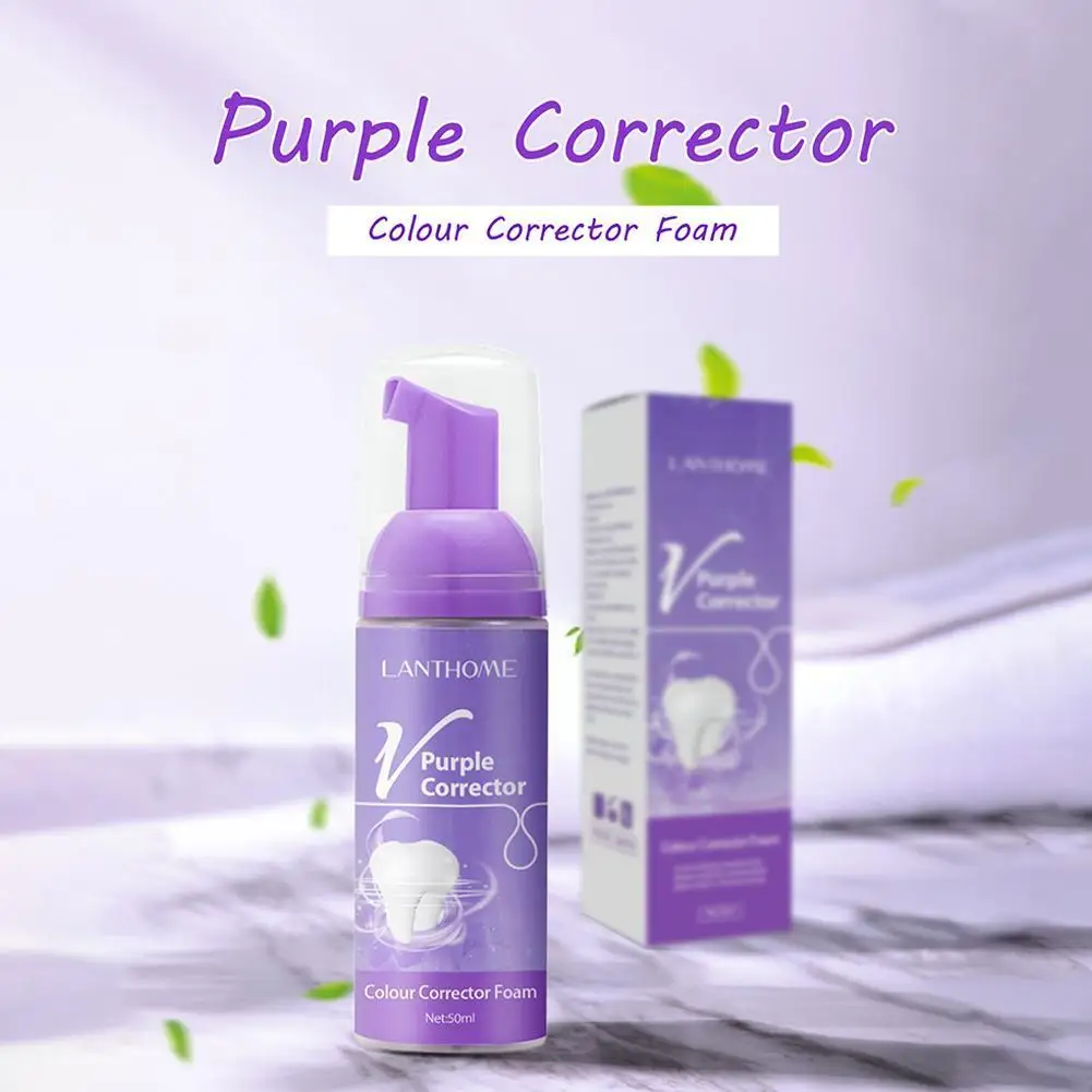 

V34 Colour Corrector Teeth Whitening Mousse Cleaning Purple Stain Sensitive Plaque Removal Toothpaste Tooth Brightening Rep Z2I7