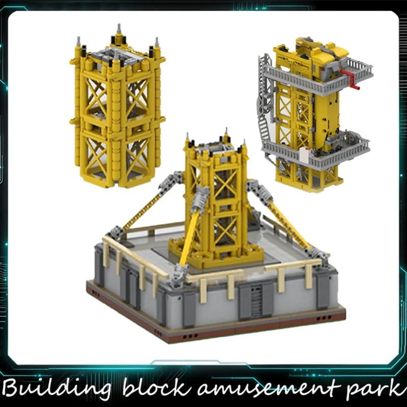 Фото Новый набор строительных блоков MOC City Engineering Series: Мобильный башенный кран на пьедестале, модель для сборки, креативные детские игрушки, подарки №1