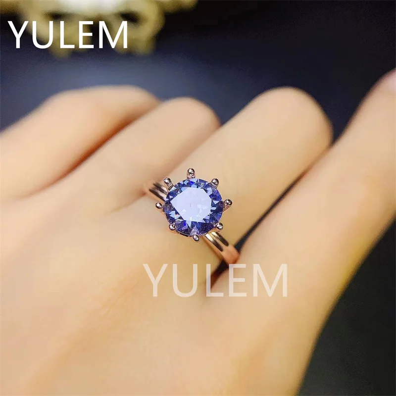 

Кольцо обручальное женское, с натуральным 925 муассанитом, 8 х 8 мм