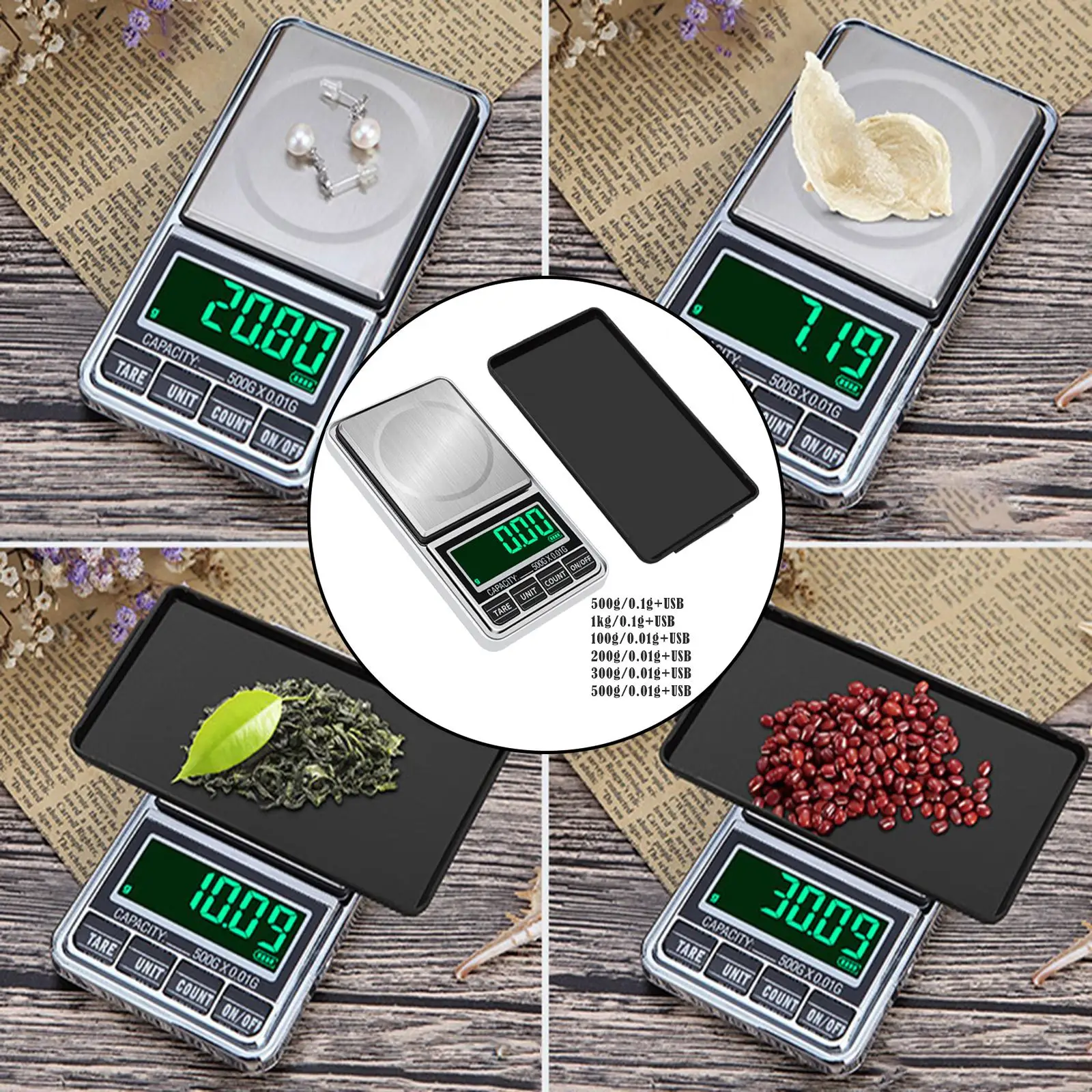 

Digital Scales Gram Food Scale Capacity Kitchen Portable Scale Small Mini Cooking Scale Lab Analytical Scale Accuracy /0.1g