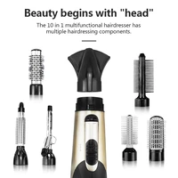 kemei 7 in 1 multifunctional hair dryer professional hairdryer brush hair blower with difusser hair style tools 220 240v d38