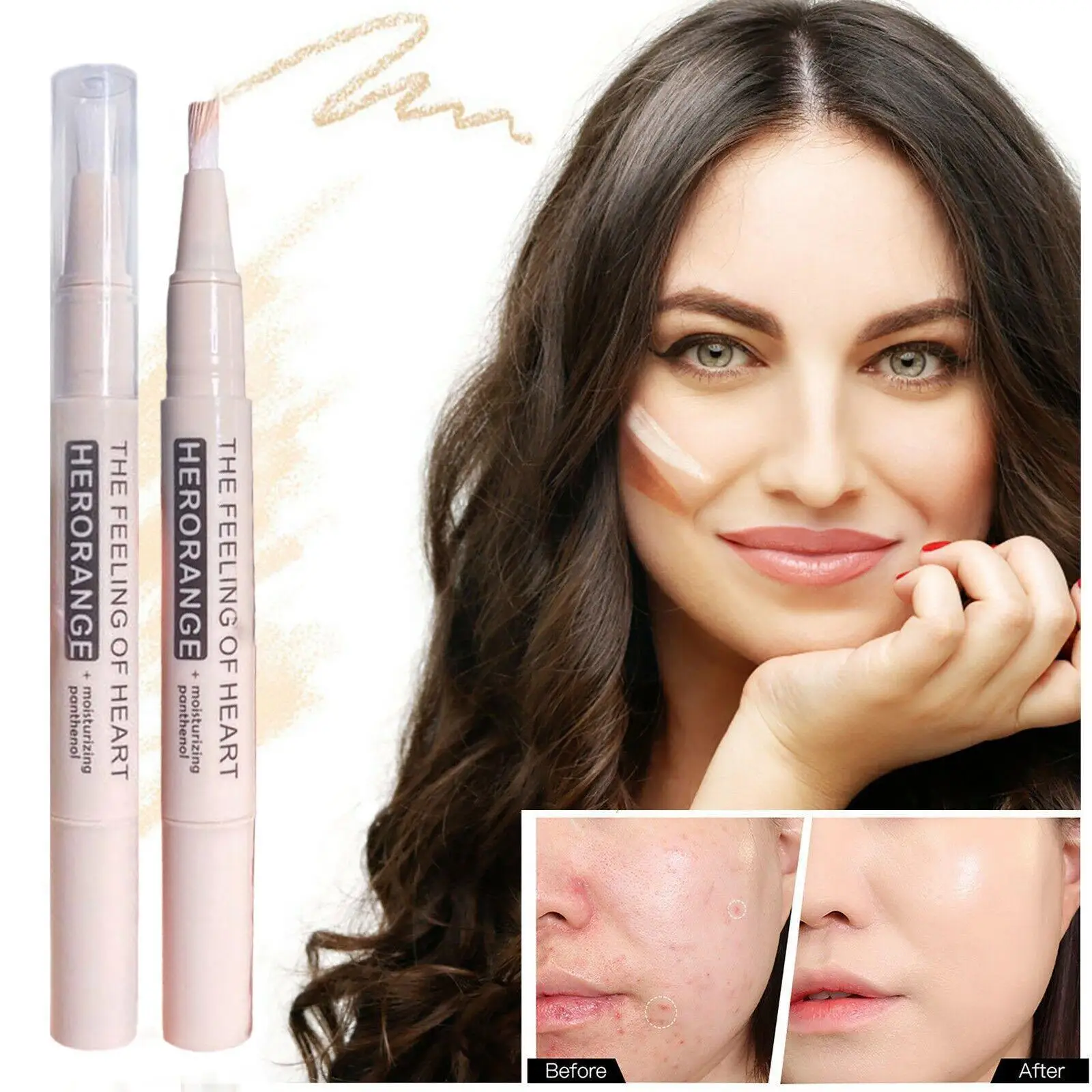 

2023 New Hot Face Foundation Concealer Pen Long Lasting Corrector Concealers Stick Cosmetic Contour Circles Dark Makeup N1O2