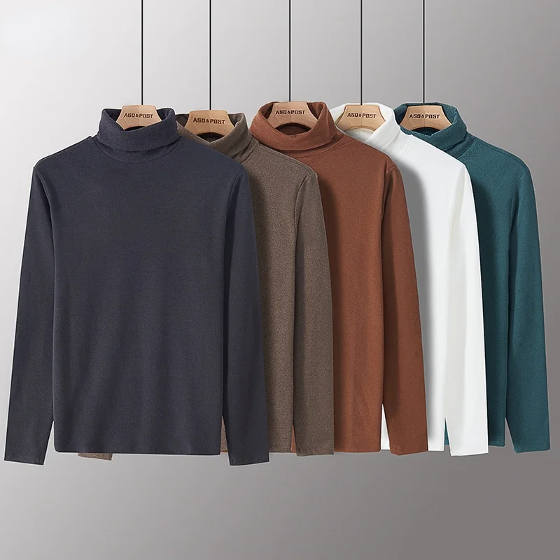 

MRMT 2022 Brand Newhigh-Necked Bottoming Shirt Men's Velvet Double-Sided Velvet Double-Sided Velvet Men's Long Sleevs