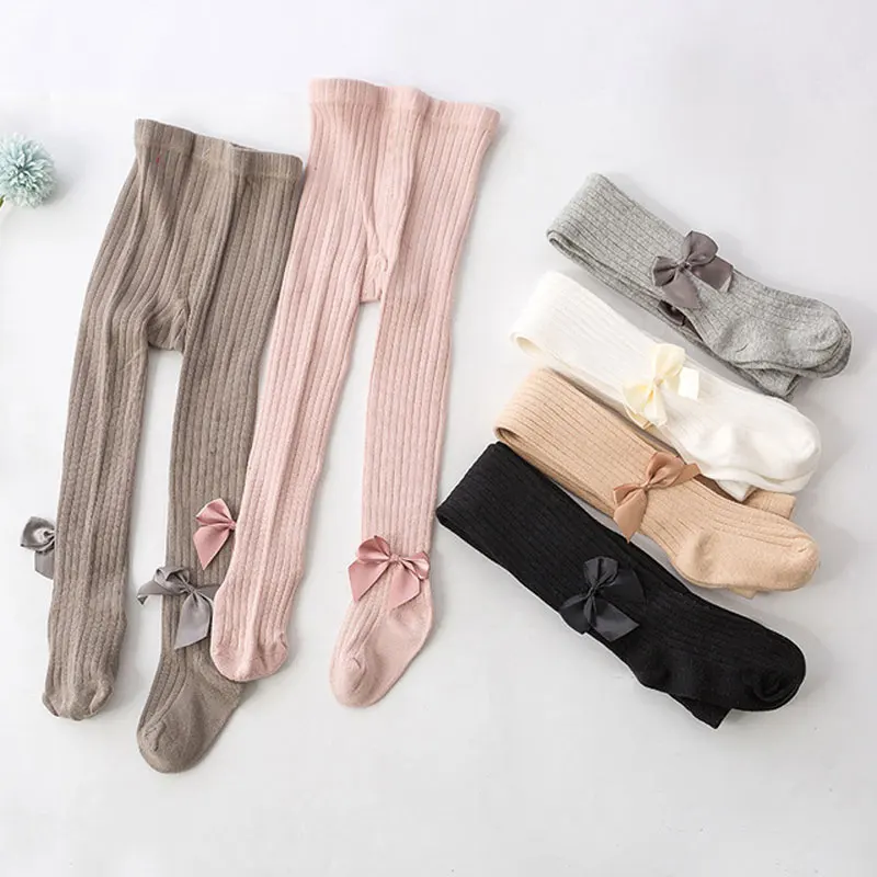 

0-10 Yrs Girls Stocking Spring Autumn Winter Bowknot Tights For Kids Cotton Teenager Pantyhose Baby Infant Knitted Panties