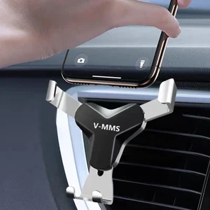 gravity car holder for phone in car air vent mount clip cell holder no magnetic mobile phone stand support smartphone voiture free global shipping