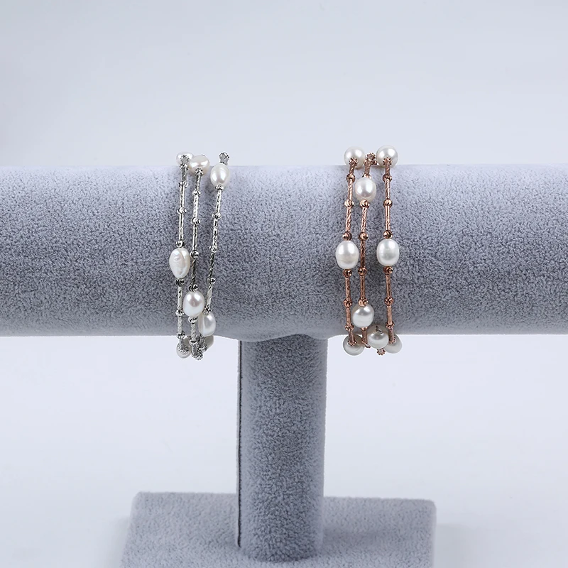 Оптовая продажа модный браслет из натурального пресноводного жемчуга в форме