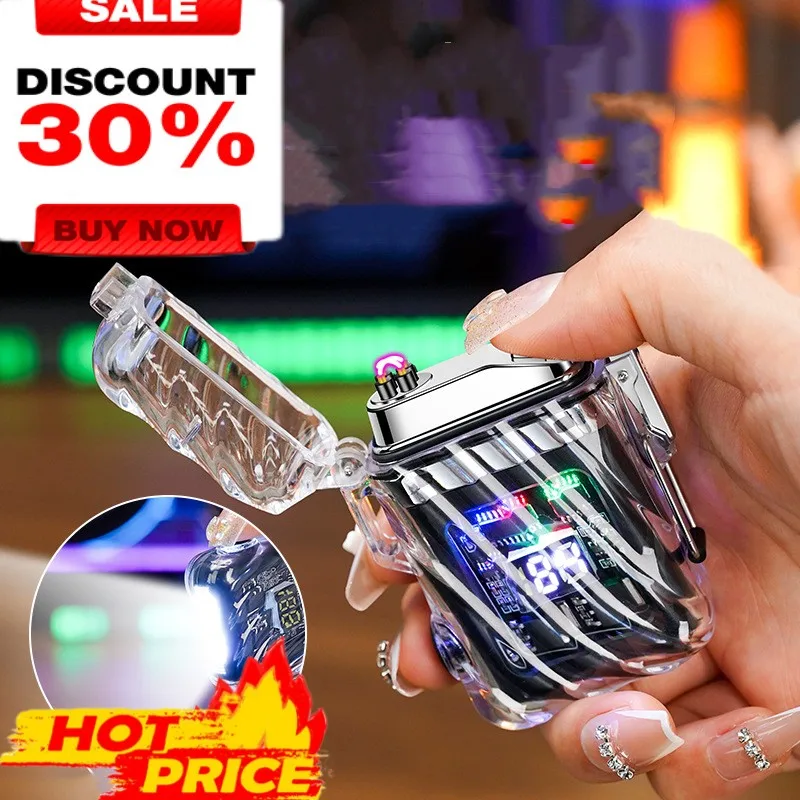 

Новинка, портативная прозрачная Электронная зажигалка с защитой от ветра