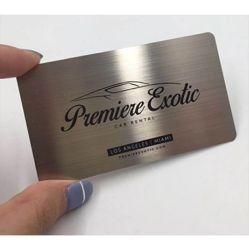 

Stainless Steel Hollow Metal Card Mirror Custom Business Card
