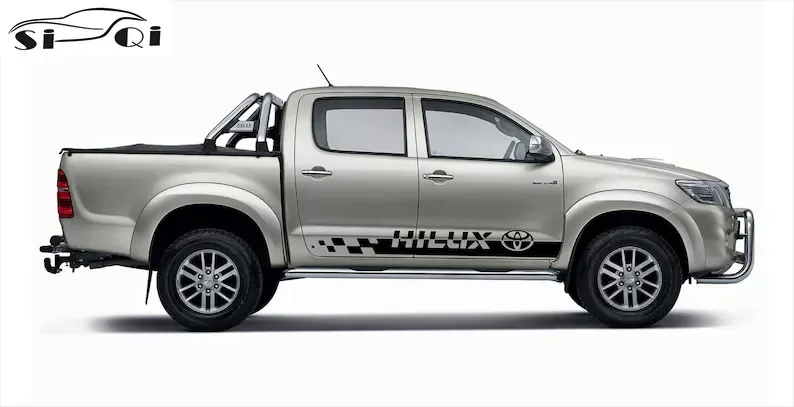 

Toyota Hilux - 2pcs Side Stripe Body Decal Vinyl Graphics Sticker Logo High Quality Car Stickers And Decals Car Accessories