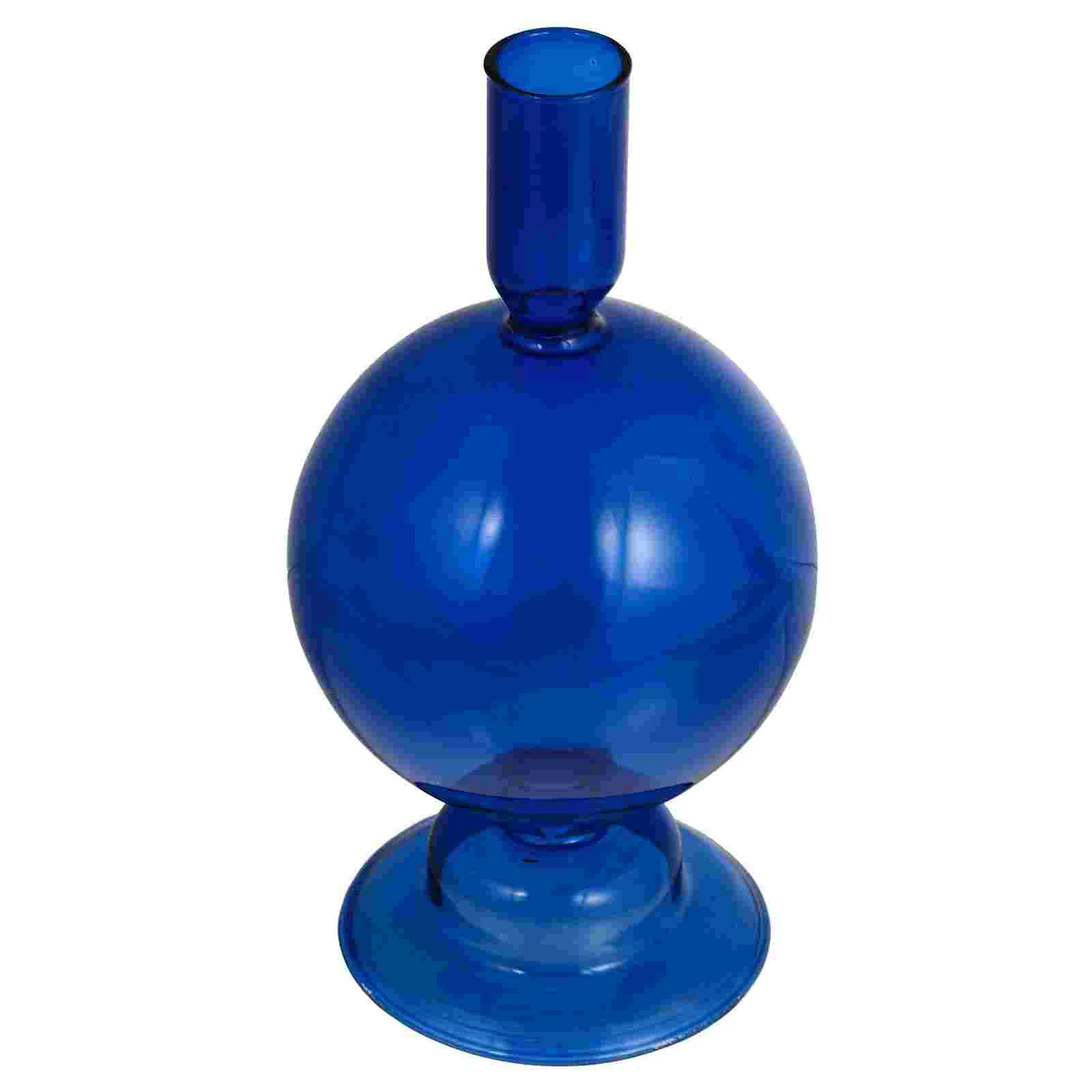 

Clear Holder Tapered Candlestick Holders Glass Dry Flower Vase Wedding Tealight Candlesticks Candleholder Stand Shade