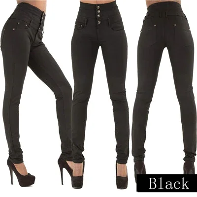 

Brand New Wholesale Woman Pencil Denim Pants Top Brand Stretch Jeans High Waist Pants Women High Waist Jeans