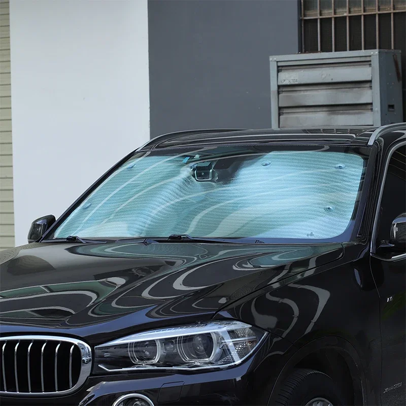 Фото Для BMW X5 F15 2014-2018 алюминиевая фольга переднее лобовое стекло автомобиля полное оконное стекло солнцезащитный зонтик автомобильные аксессуары №4