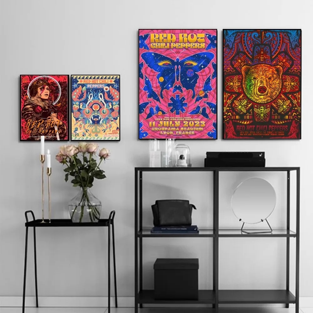Красный Горячий Чили Классический Винтажный Постер Популярная Рок-группа