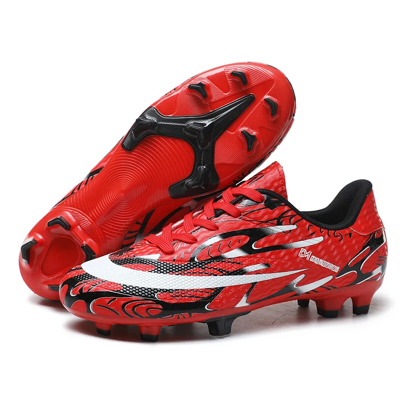 Hot Sale Men Kids Soccer Shoes Non-Slip Grass Soccer Cleats TF/FG Football Boots Men Teenagers Children Football Shoes Sneakers