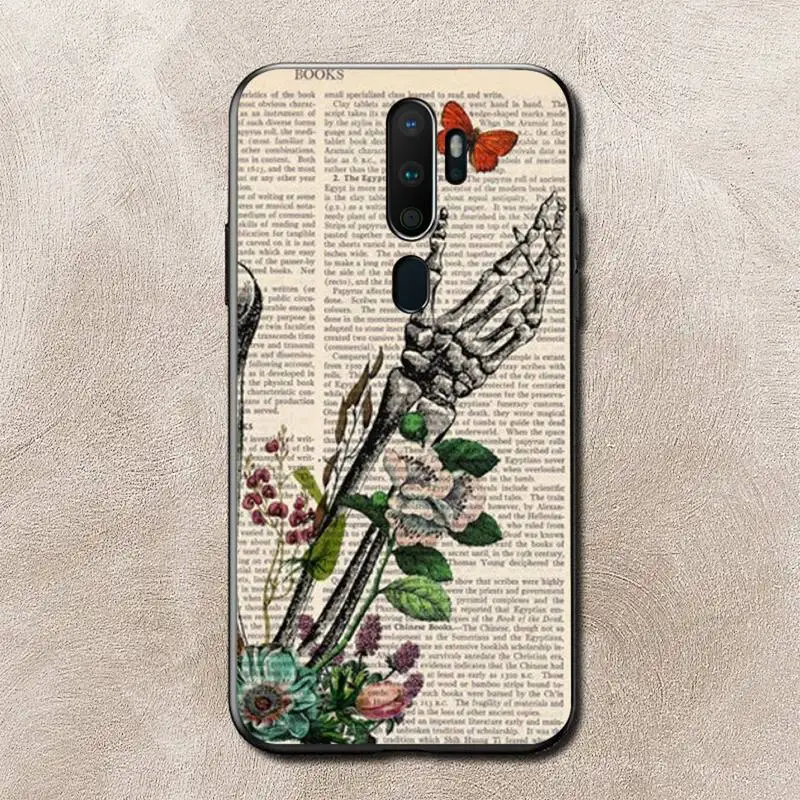 Human Anatomy Organ Newspaper Phone Case for Vivo Y91C Y11 17 19 17 67 81 Oppo A9 2020 Realme c3
