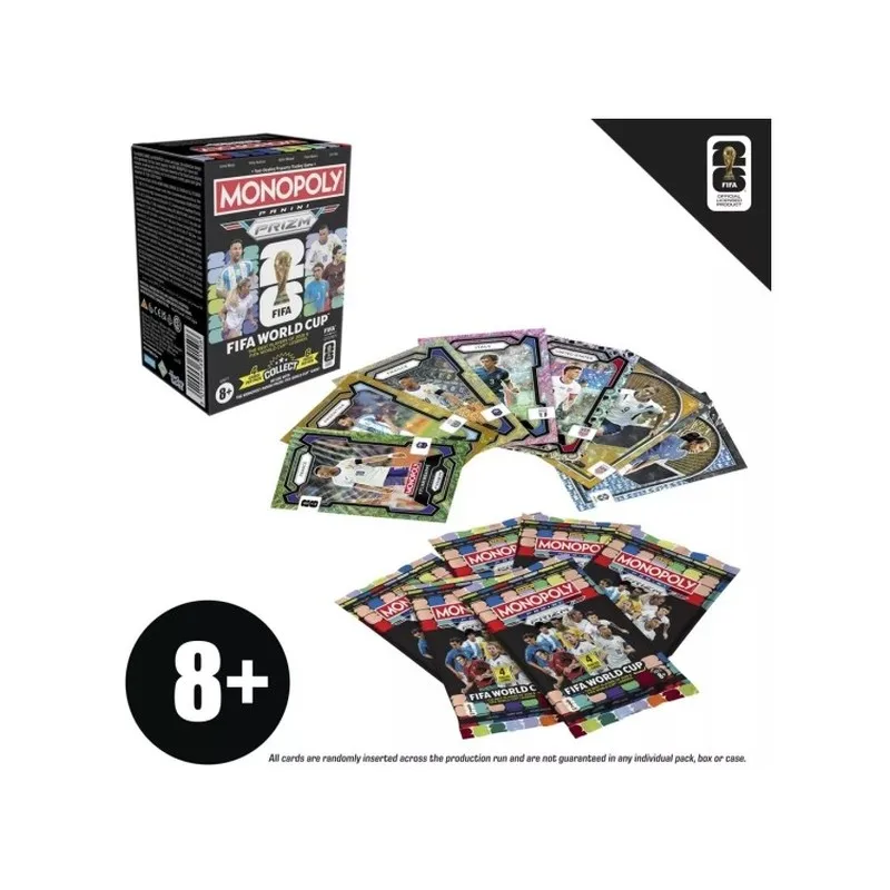 Фото Оригинальные коллекционные карточки Panini Monopoly 2026 FIFA World Cup Prizm Soccer, официально лицензированные, в бластер-боксе, для футбольных фанатов, персонализированный подарок №1