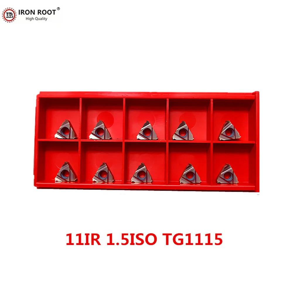 

IRON ROOT 11IR1.0ISO,1.5ISO,2.0ISO,2.5ISO TG1115 CNC Metal Lathe Turning Threaded Carbide Inserts SER SEL SNR SNL Insert