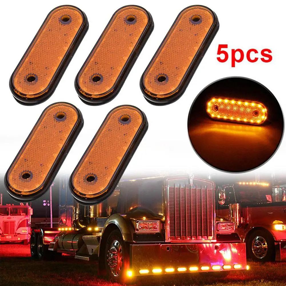 

5pcs 20led Led Turn Signal Side Marker Lights 12v/24v Energy Saving Waterproof Truck Caravan Trailer Tail Lamp Dropshipping