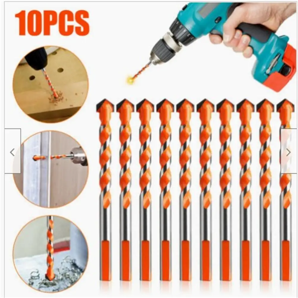

10pcs 6mm Ultimate Drill Bits Multifunctional High Hardness Wear-resistant For Ceramic Glass Punching Hole Working
